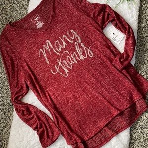 NWT Super Soft Graphic Long Sleeve Tee